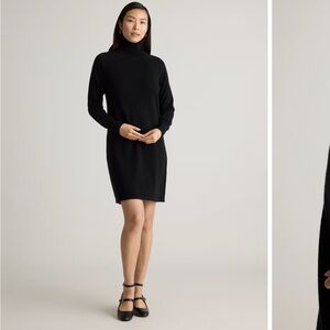 Quince Mongolian Cashmere Turtleneck Sweater Dress
